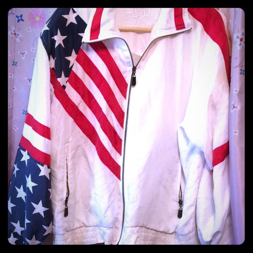 Vintage red,white& blue Fuda jacket